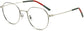Braylen Round Silver Eyeglasses from ANRRI, angle view