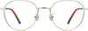 Braylen Round Silver Eyeglasses from ANRRI, front view