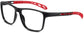 Brendan Square Black Eyeglasses from ANRRI, angle view