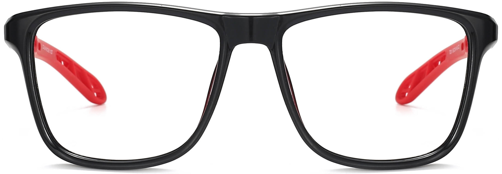 Brendan Square Black Eyeglasses from ANRRI, front view