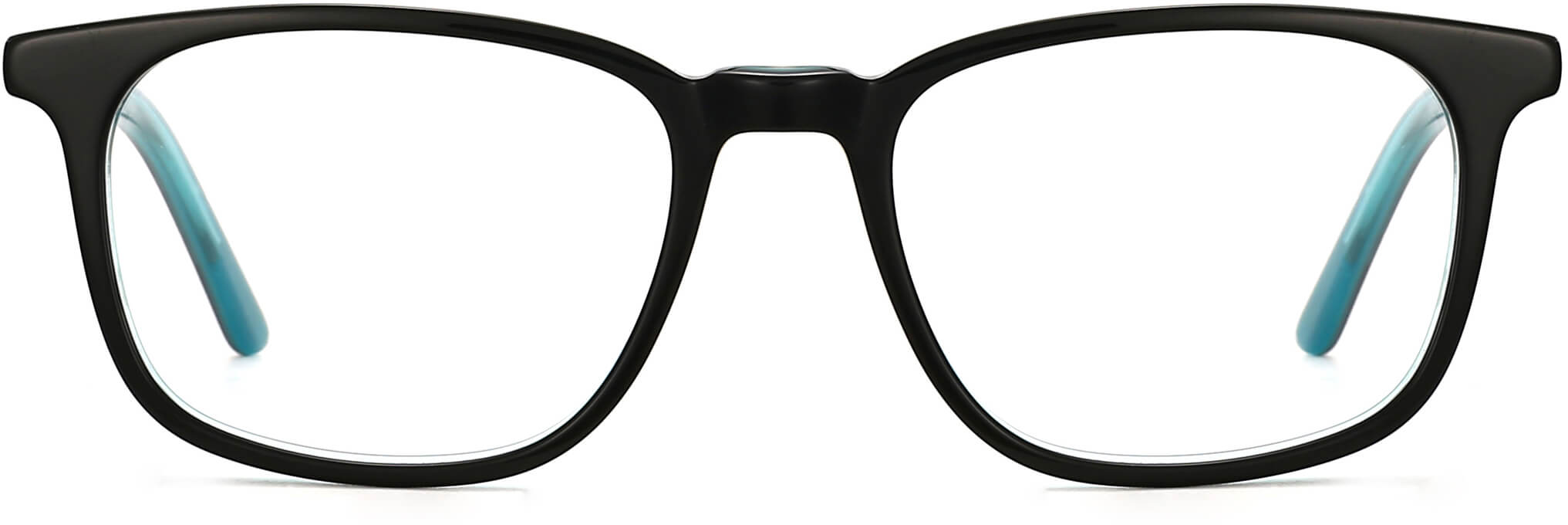 Brent square black&blue Eyeglasses from ANRRI, front view