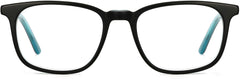 Brent square black&blue Eyeglasses from ANRRI, front view