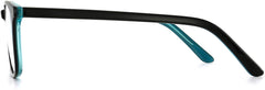 Brent square black&blue Eyeglasses from ANRRI, side view