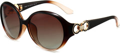 Brianna Brown Plastic Sunglasses from ANRRI, angle view