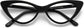 Brielle Cateye Black Eyeglasses from ANRRI, closed view