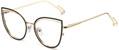 Bristol Cateye Black Eyeglasses from ANRRI, angle view