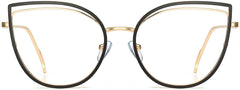 Bristol Cateye Black Eyeglasses from ANRRI, front view