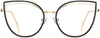 Bristol Cateye Black Eyeglasses from ANRRI, front view