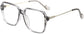 Brixton Square Gray Eyeglasses from ANRRI, angle view