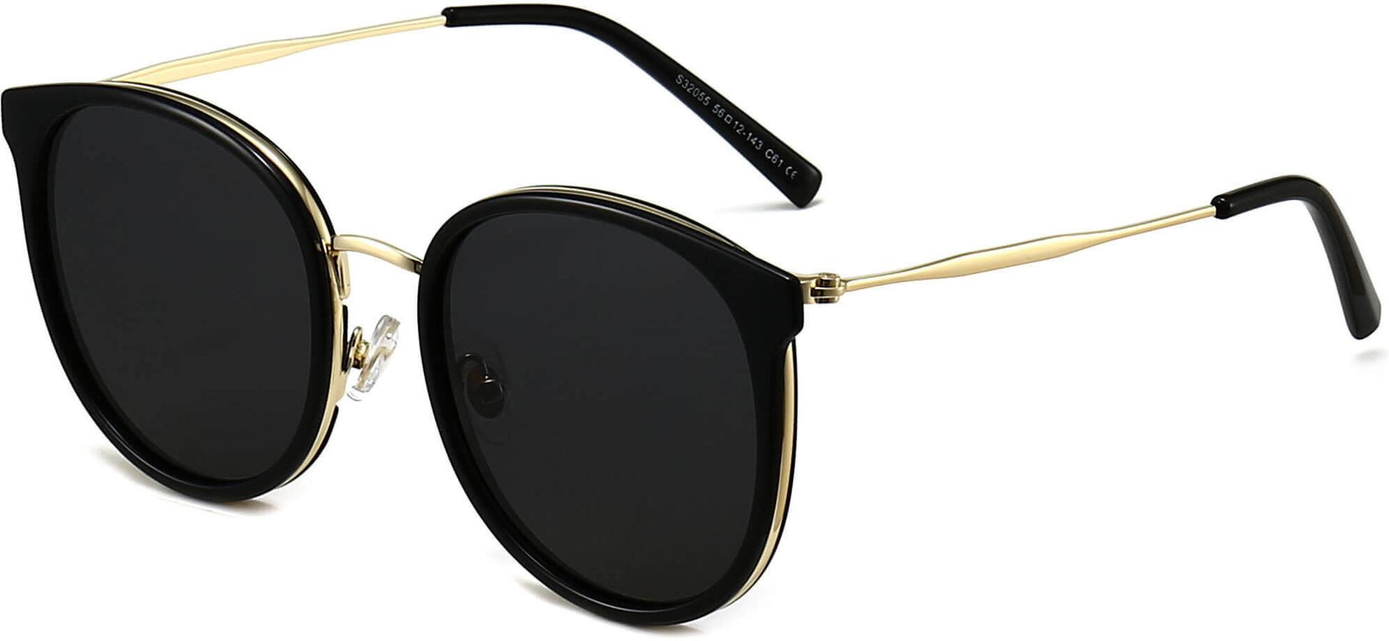 Brody Black Plastic Sunglasses from ANRRI, angle view