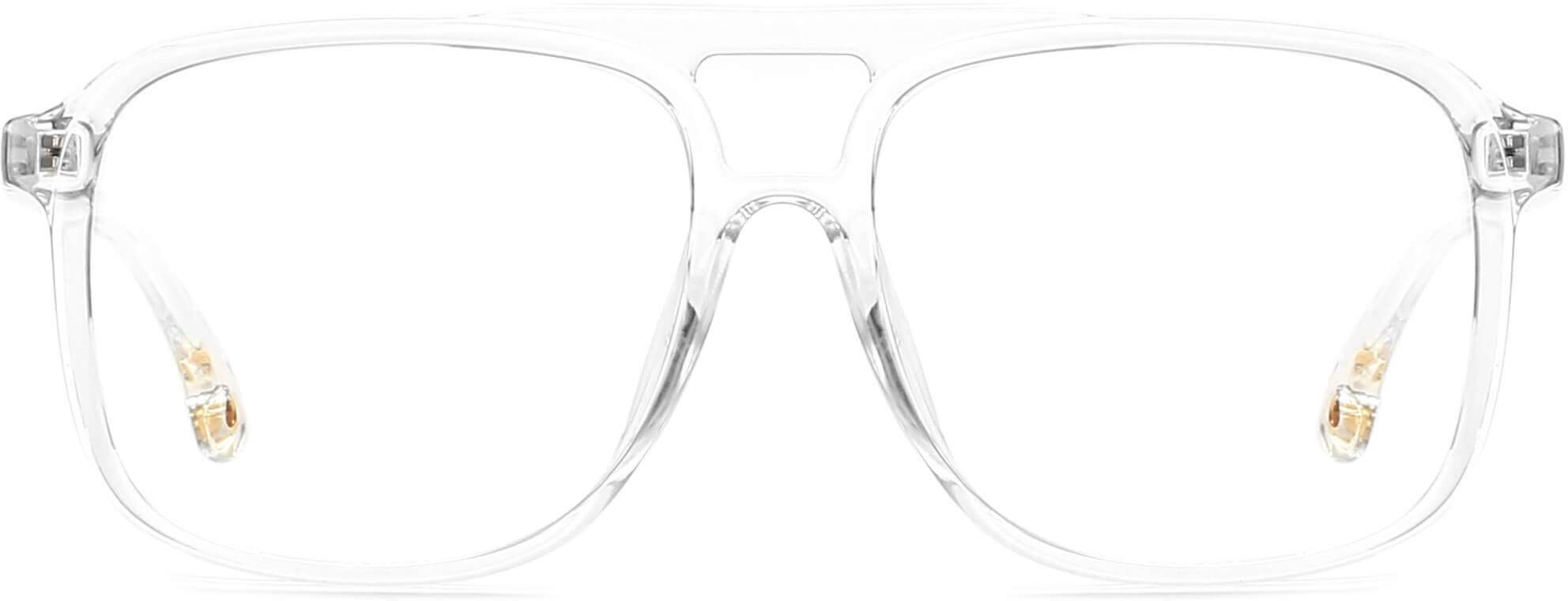 Bronx Rectangle Clear Eyeglasses from ANRRI, front view