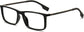Brooklyn Rectangle Black Eyeglasses from ANRRI, angle view