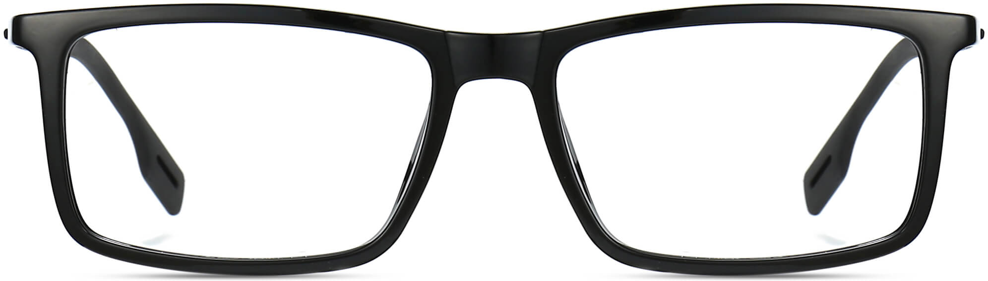 Brooklyn Rectangle Black Eyeglasses from ANRRI, front view