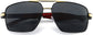 Bruce Black Gold Stainless steel Sunglasses from ANRRI