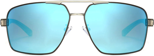 Bruce Blue Mirror Stainless steel Sunglasses from ANRRI