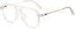 Brynlee Aviator Clear Eyeglasses from ANRRI, angle view
