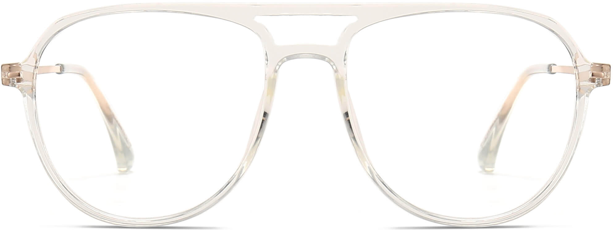 Brynlee Aviator Clear Eyeglasses from ANRRI, front view