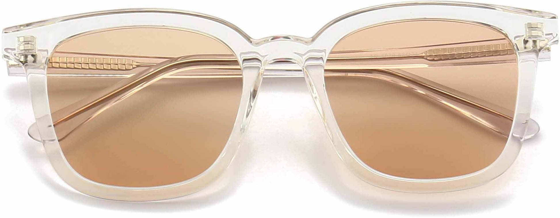 Bryson Clear Acetate Sunglasses from ANRRI, closed view