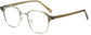 Byron Browline Green Eyeglasses from ANRRI, angle view