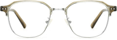 Browline Green Eyeglasses from ANRRI front view