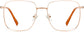 Cadence Square Gold Eyeglasses from ANRRI, front view