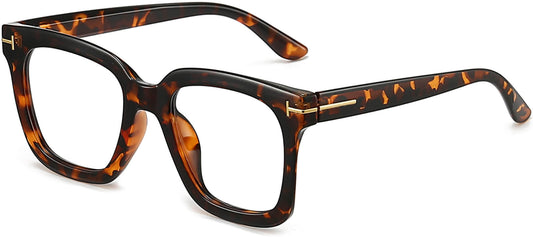 Caiden Square Tortoise Eyeglasses from ANRRI, angle view