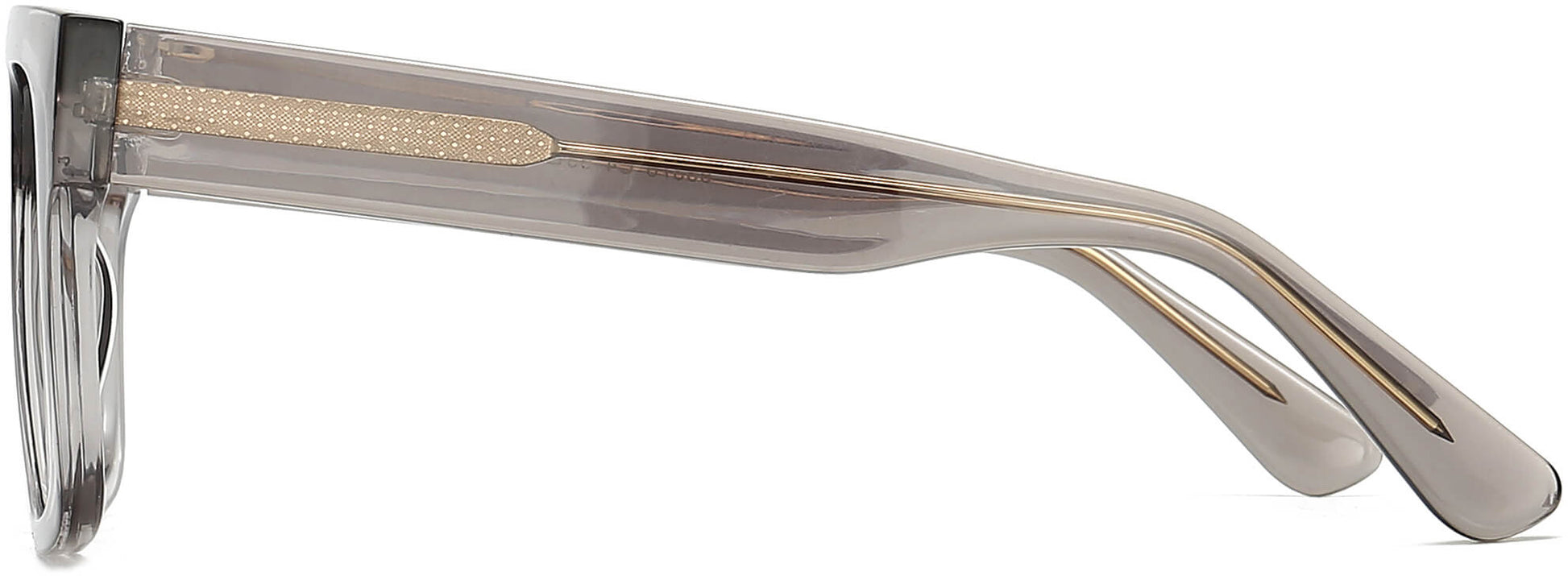 Cairo Square Gray Eyeglasses from ANRRI, side view