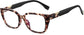 Calico Rectangle Tortoise Eyeglasses  from ANRRI, angle view