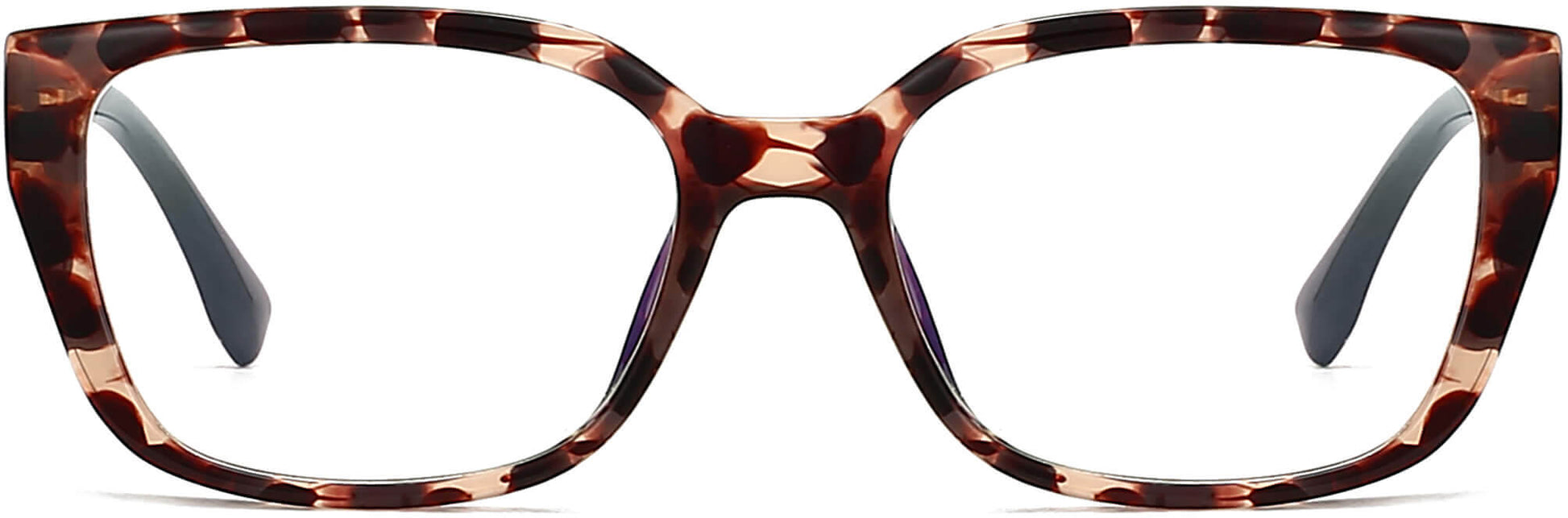 Calico Rectangle Tortoise Eyeglasses  from ANRRI, front view
