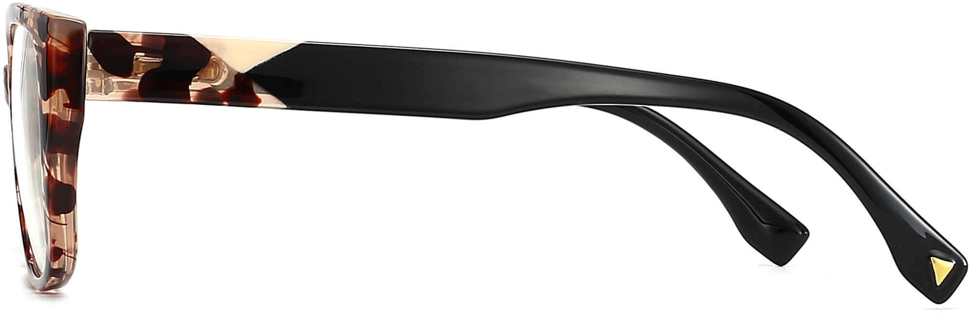 Calico Rectangle Tortoise Eyeglasses  from ANRRI, side view
