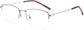 Callen Rectangle Silver Eyeglasses from ANRRI, angle view