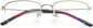 Callen Rectangle Silver Eyeglasses from ANRRI, closed view