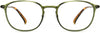 Calliope Round Green Eyeglasses from ANRRI, front view