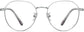 Cannon Round Silver Eyeglasses from ANRRI, front view