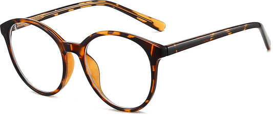 Capella Round Tortoise Eyeglasses from ANRRI, angle view