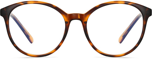 Capella Round Tortoise Eyeglasses from ANRRI, front view