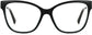 Carmella Cateye Black Eyeglasses from ANRRI, front view