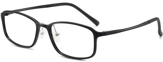 Carmelo Round Black Eyeglasses from ANRRI, angle view