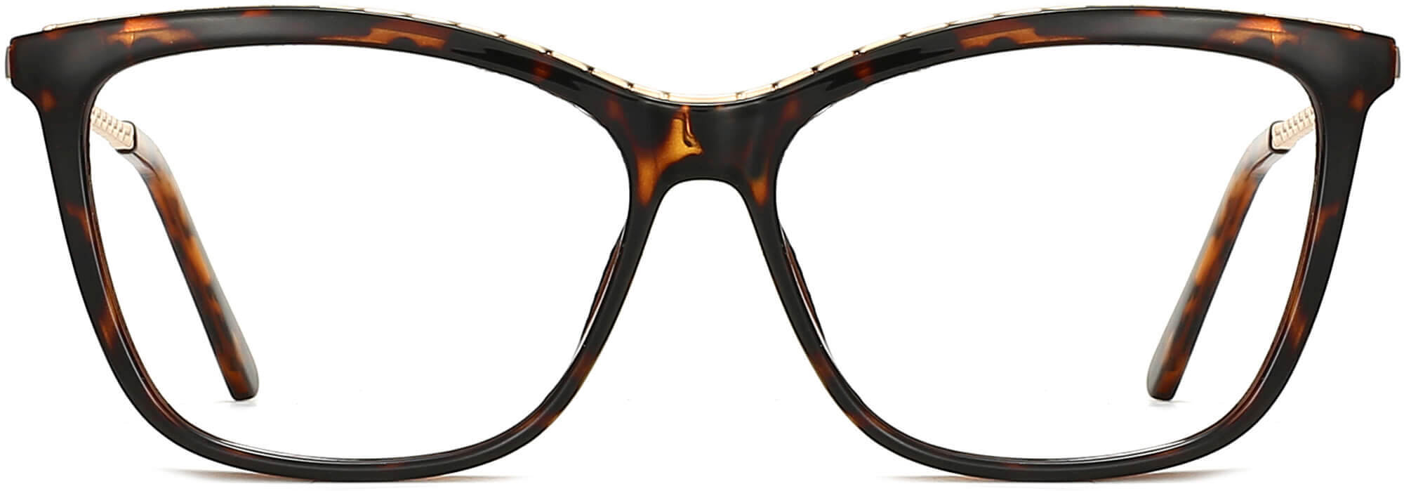Carol Cateye Tortoise Eyeglasses from ANRRI, front view