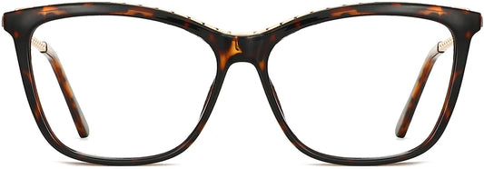 Carol Cateye Tortoise Eyeglasses from ANRRI, front view