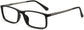 Cason Rectangle Black Eyeglasses from ANRRI, angle view