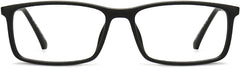 Cason Rectangle Black Eyeglasses from ANRRI, front view