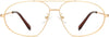 Cassandra Aviator Gold Eyeglasses from ANRRI, front view