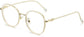 Cassidy Round White Eyeglasses from ANRRI, angle view