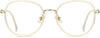 Cassidy Round White Eyeglasses from ANRRI, front view