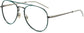 Cassius Aviator Green Eyeglasses from ANRRI, angle view
