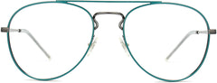 Cassius Aviator Green Eyeglasses from ANRRI, front view