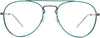 Cassius Aviator Green Eyeglasses from ANRRI, front view