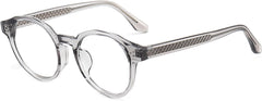 Cayden Round Gray Eyeglasses from ANRRI, angle view
