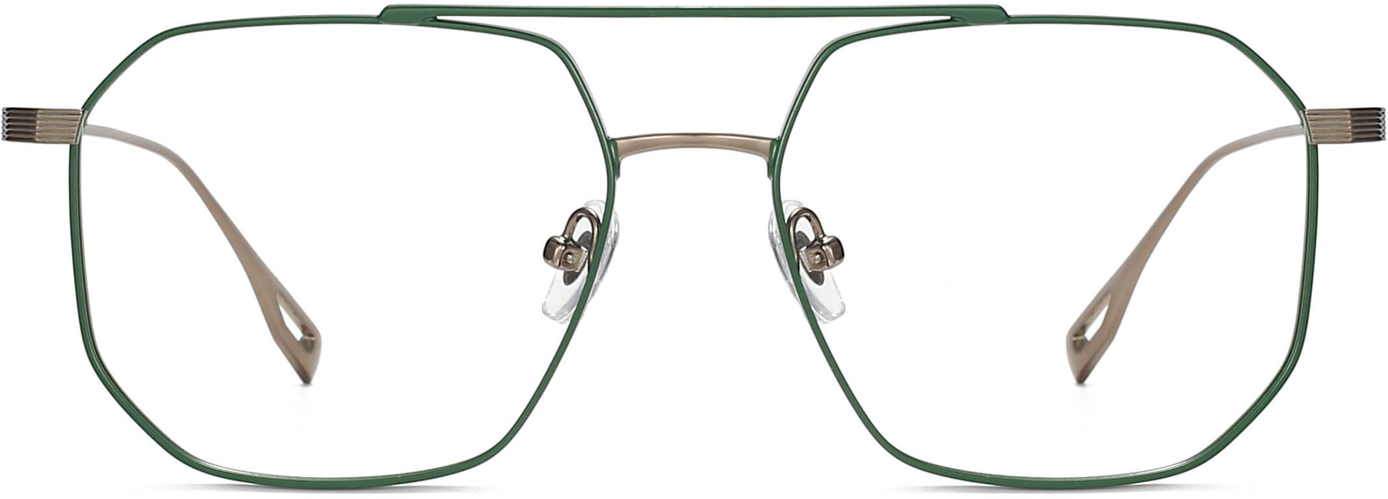 Cayson Geometric Green Eyeglasses from ANRRI, front view